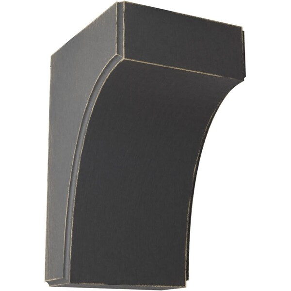 Ekena Millwork 3 1/2"W x 4"D x 6"H Clarksville Wood Vintage Decor Bracket, Black BKTWD04X04X06CVBL - main
